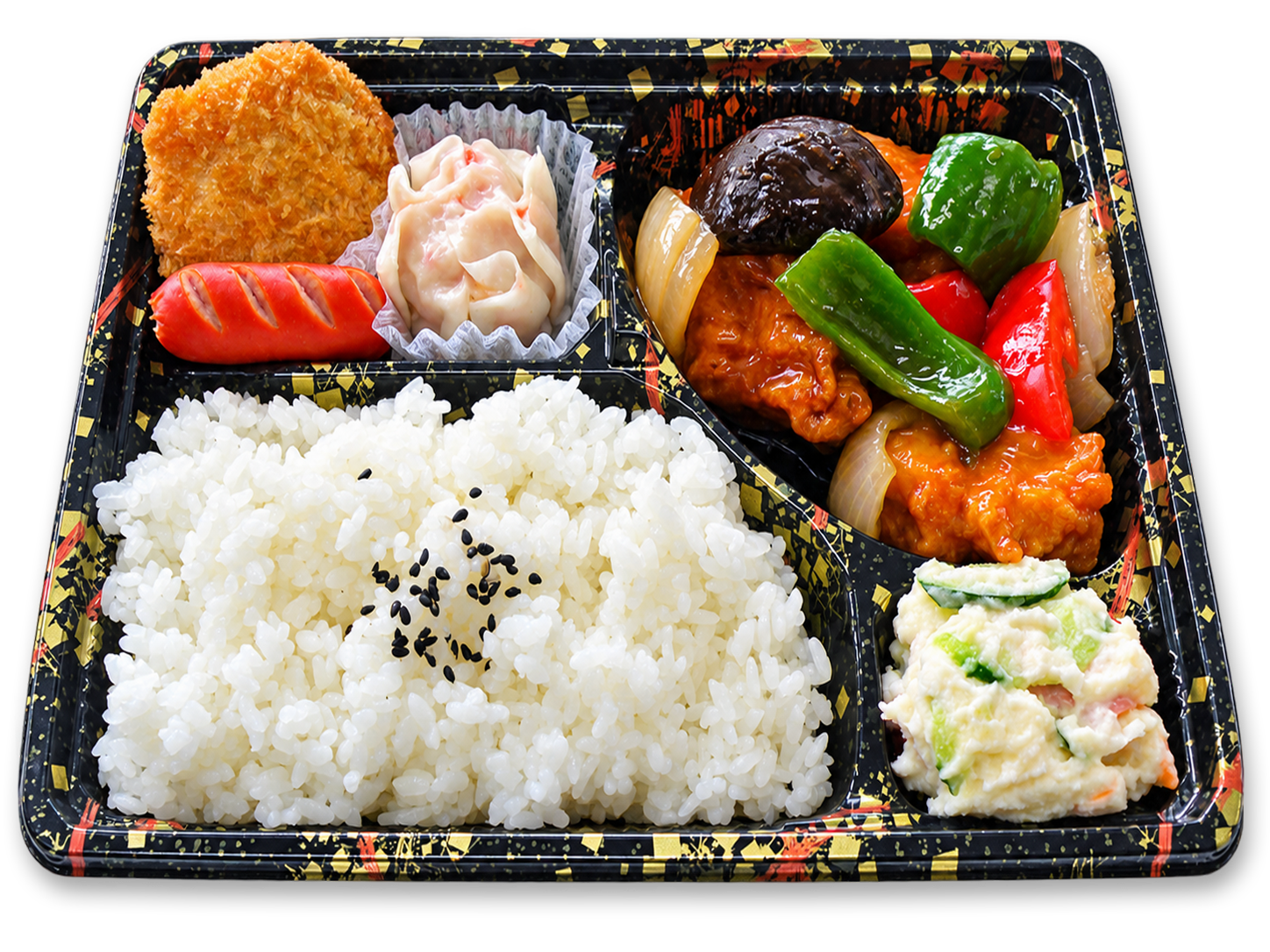 野菜酢鶏弁当
